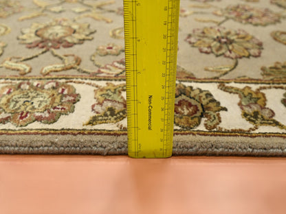 Brown 2'6" x 8'3" Traditional Hand knotted Wool/Silk Rug - Sku: O075617