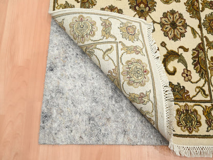 Rajasthan Rajasthan hand-knotted wool/silk runner in Ivory, 2'7" x 8'3" — SKU O075620 (view 3)