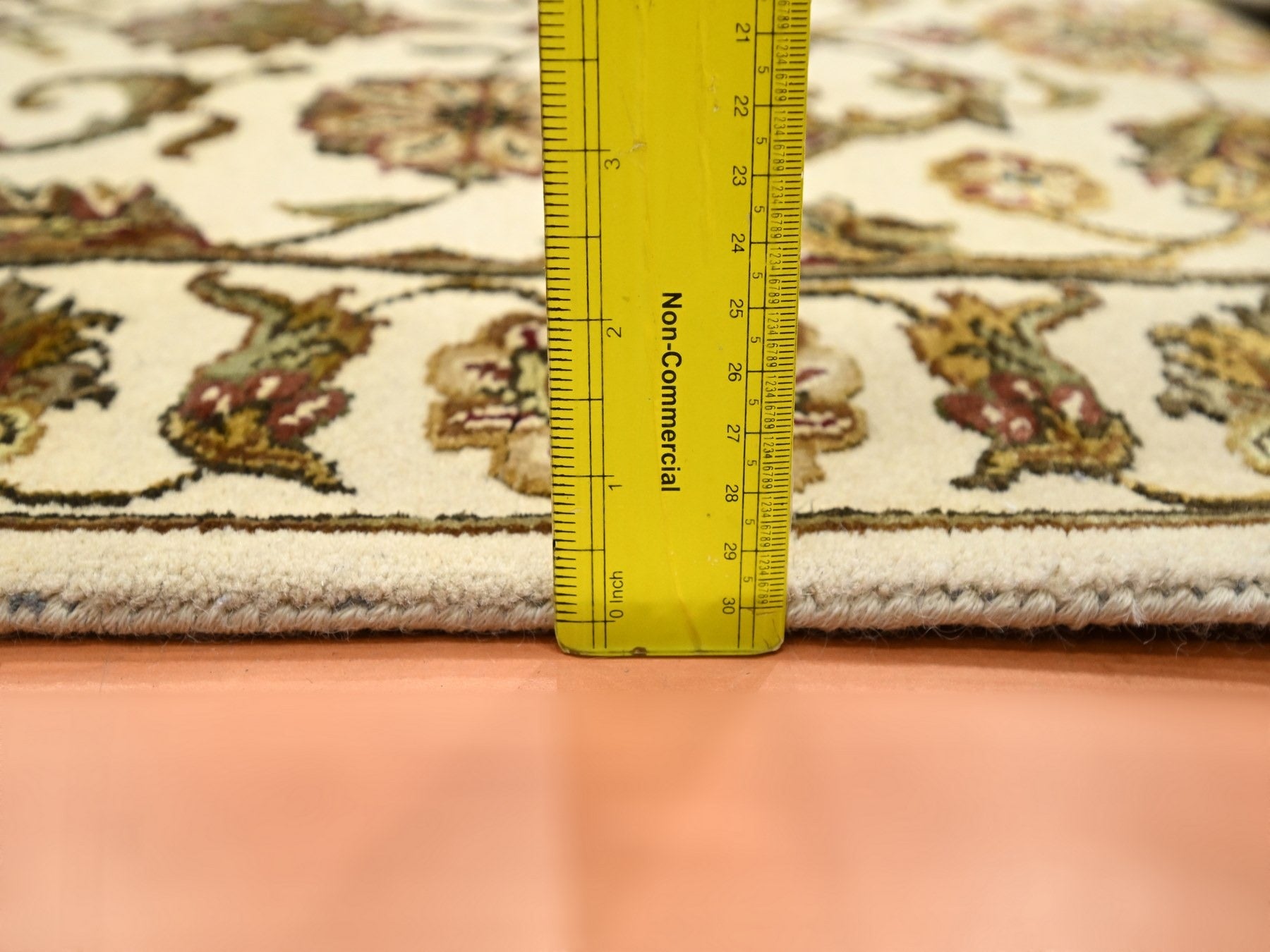 Rajasthan Rajasthan hand-knotted wool/silk runner in Ivory, 2'7" x 8'3" — SKU O075620 (view 6)