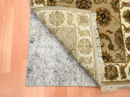 Brown 2'6" x 8'3" Traditional Hand knotted Wool/Silk Rug - Sku: O075622