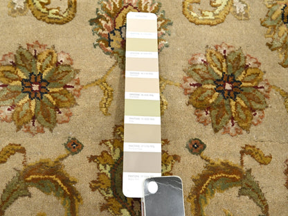 Brown 2'6" x 8'3" Traditional Hand knotted Wool/Silk Rug - Sku: O075622