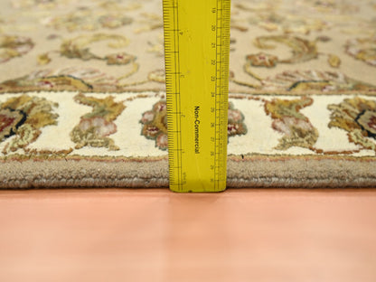 Brown 2'6" x 8'3" Traditional Hand knotted Wool/Silk Rug - Sku: O075622