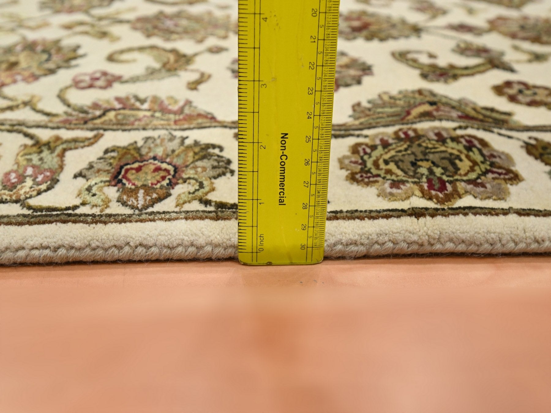 Rajasthan Rajasthan hand-knotted wool/silk runner in Ivory, 2'7" x 8'3", SKU O075623 (view 6)