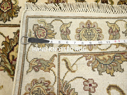 Rajasthan Rajasthan hand-knotted wool/silk runner in Ivory, 2'7" x 8'3", SKU O075623 (view 7)