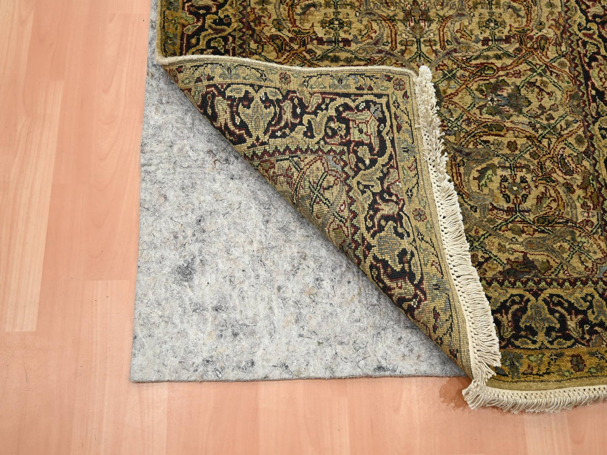 Rajasthan Rajasthan hand-knotted wool runner in Yellow & Black, 3'2" x 19'4" — SKU O075632 (view 3)