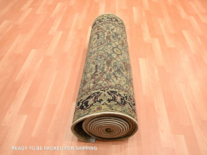 Rajasthan Rajasthan hand-knotted wool runner in Yellow & Black, 3'2" x 19'4" — SKU O075632 (view 5)
