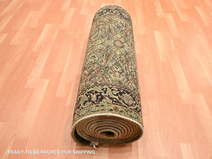 Rajasthan Rajasthan hand-knotted wool runner in Yellow & Black, 3' x 19'5" — SKU O075633 (view 5)