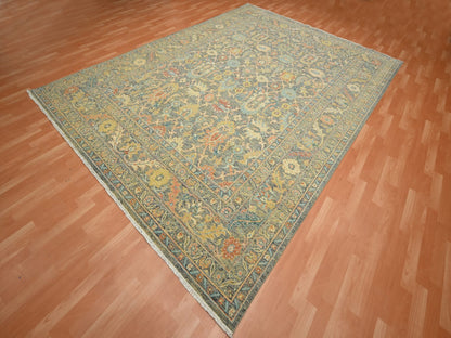 Mahal Oushak hand-knotted wool rug in Gray, 8'11" x 12'1" — SKU O075636 (view 3)