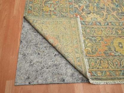 Mahal Oushak hand-knotted wool rug in Gray, 8'11" x 12'1" — SKU O075636 (view 4)