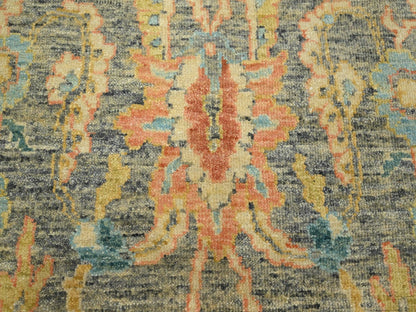 Mahal Oushak hand-knotted wool rug in Gray, 8'11" x 12'1" — SKU O075636 (view 8)