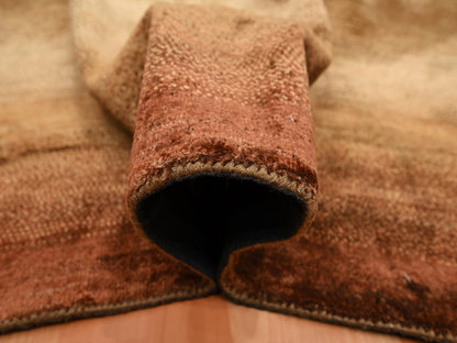 Brown 8'11" x 12'1" Modern and Contemporary Hand knotted Wool/Silk Rug - Sku: O075638