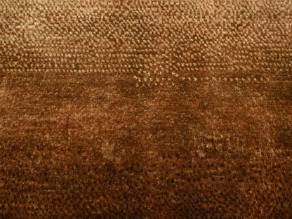 Brown 8'11" x 12'1" Modern and Contemporary Hand knotted Wool/Silk Rug - Sku: O075638