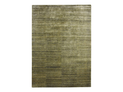 Green 9'10" x 13'11" Modern / Contemporary Hand knotted Silk Rug - Sku: O075639