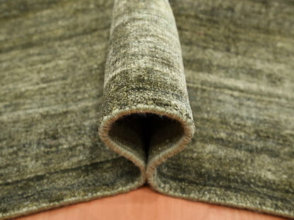 Green 9'10" x 13'11" Modern / Contemporary Hand knotted Silk Rug - Sku: O075639