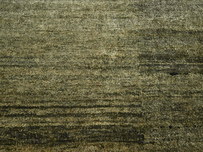 Green 9'10" x 13'11" Modern / Contemporary Hand knotted Silk Rug - Sku: O075639