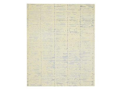 Modern / Contemporary hand-knotted wool rug in Ivory, 8' x 9'9" — SKU O075640