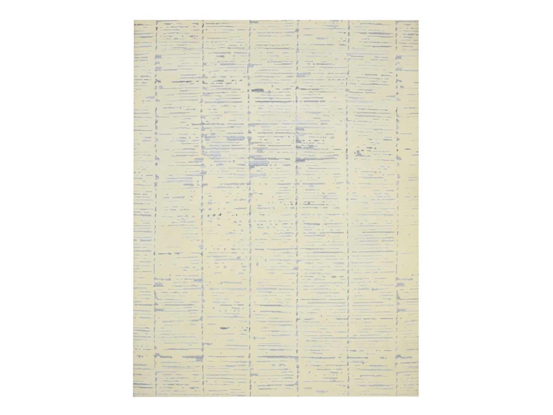 Modern / Contemporary hand-knotted wool rug in Ivory, 9' x 12' — SKU O075641