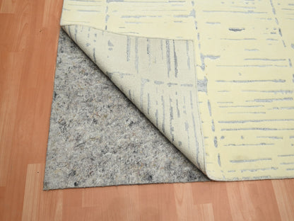 Modern / Contemporary hand-knotted wool rug in Ivory, 9' x 12' — SKU O075641 (view 4)