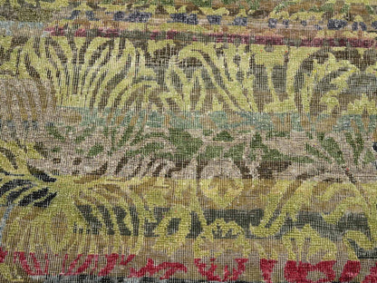 Green 6'1" x 9'1" Modern / Contemporary Hand knotted Wool/Silk Rug - Sku: O075644