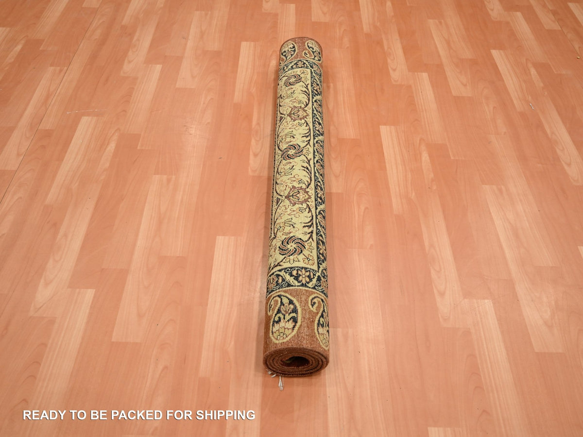 Tabriz Fine Oriental hand-knotted silk rug in Red, 4' x 6' — SKU O075648 (view 5)
