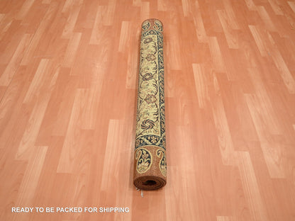 Tabriz Fine Oriental hand-knotted silk rug in Red, 4' x 6' — SKU O075648 (view 5)