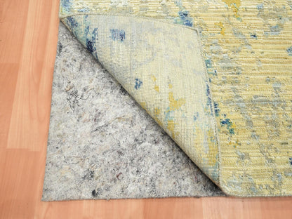 Brown 3'10" x 6'3" Modern and Contemporary Hand knotted Wool/Silk Rug - Sku: O075653