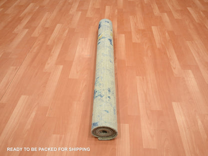 Brown 3'10" x 6'3" Modern and Contemporary Hand knotted Wool/Silk Rug - Sku: O075653