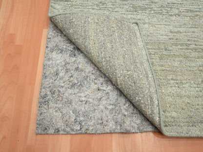 Green 3'11" x 6'1" Modern / Contemporary Hand knotted Silk Rug - Sku: O075655