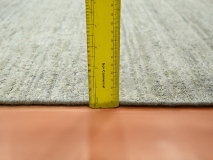 Green 3'11" x 6'1" Modern / Contemporary Hand knotted Silk Rug - Sku: O075655