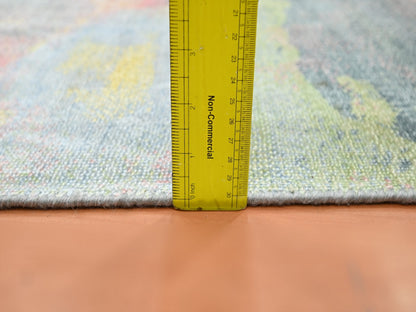 Modern / Contemporary hand-knotted silk runner in Gray, 2'11" x 12' — SKU O075657 (view 6)