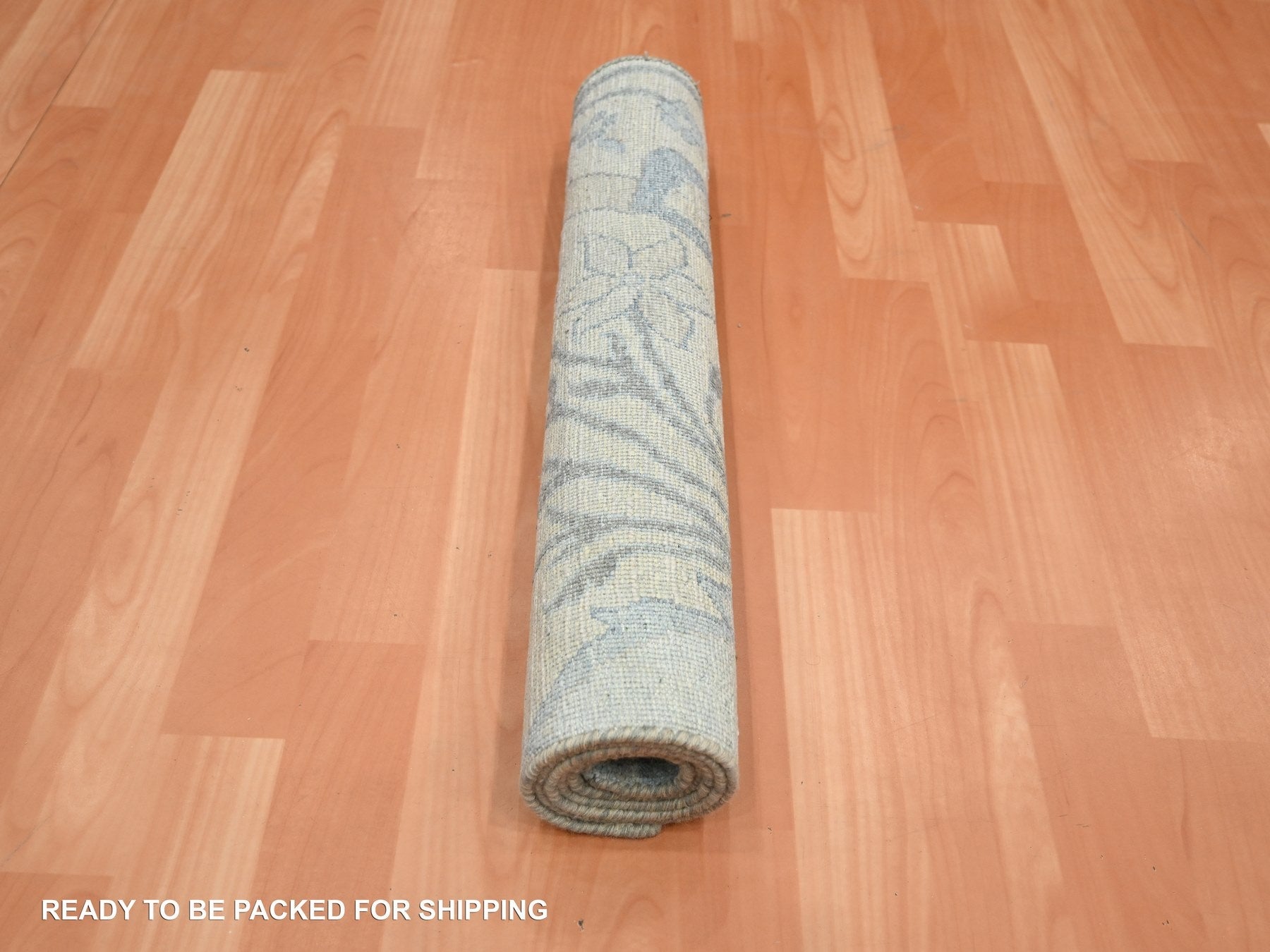 Oushak hand-knotted wool/silk rug in Ivory, 2' x 4'3" — SKU O075658 (view 5)