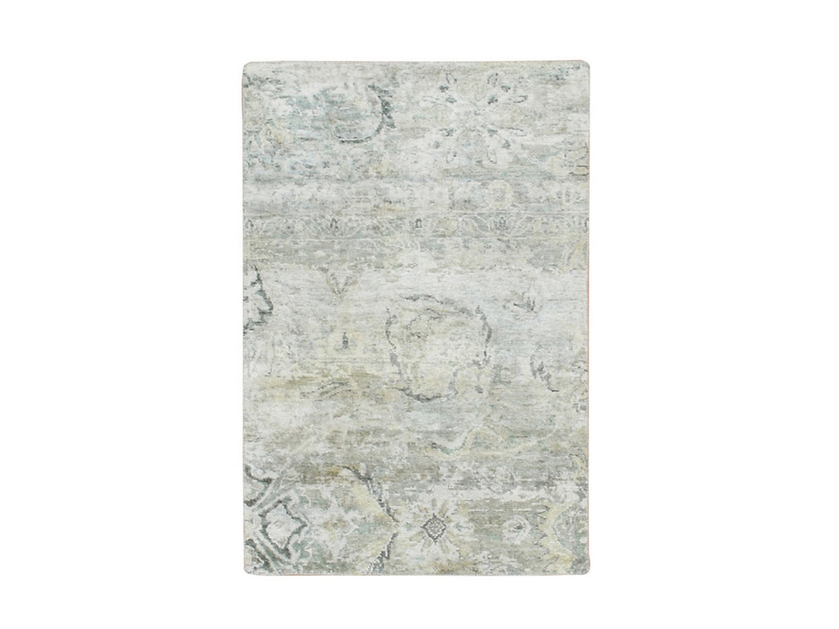 Oushak Oushak hand-knotted wool/silk rug in Gray, 2' x 3'2" — SKU O075659