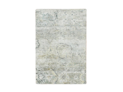 Oushak Oushak hand-knotted wool/silk rug in Gray, 2' x 3'2" — SKU O075659