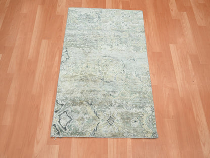 Oushak Oushak hand-knotted wool/silk rug in Gray, 2' x 3'2" — SKU O075659 (view 2)