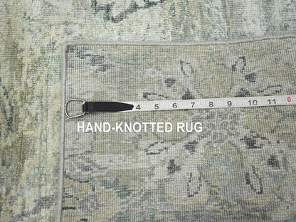 Oushak Oushak hand-knotted wool/silk rug in Gray, 2' x 3'2" — SKU O075659 (view 4)