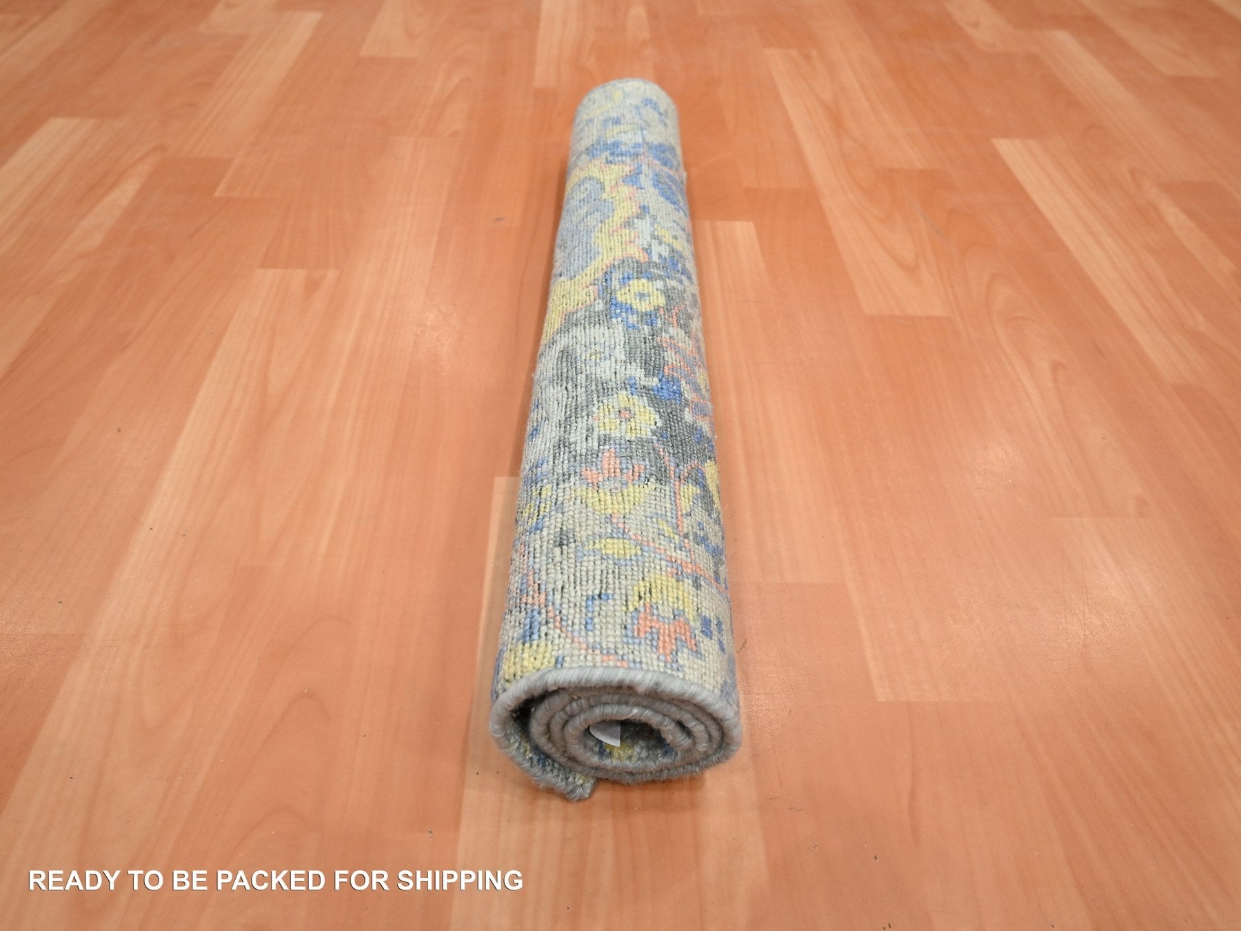 Oushak Oushak hand-knotted wool/pure silk rug in Gray, 2'1" x 2'10" — SKU O075664 (view 5)