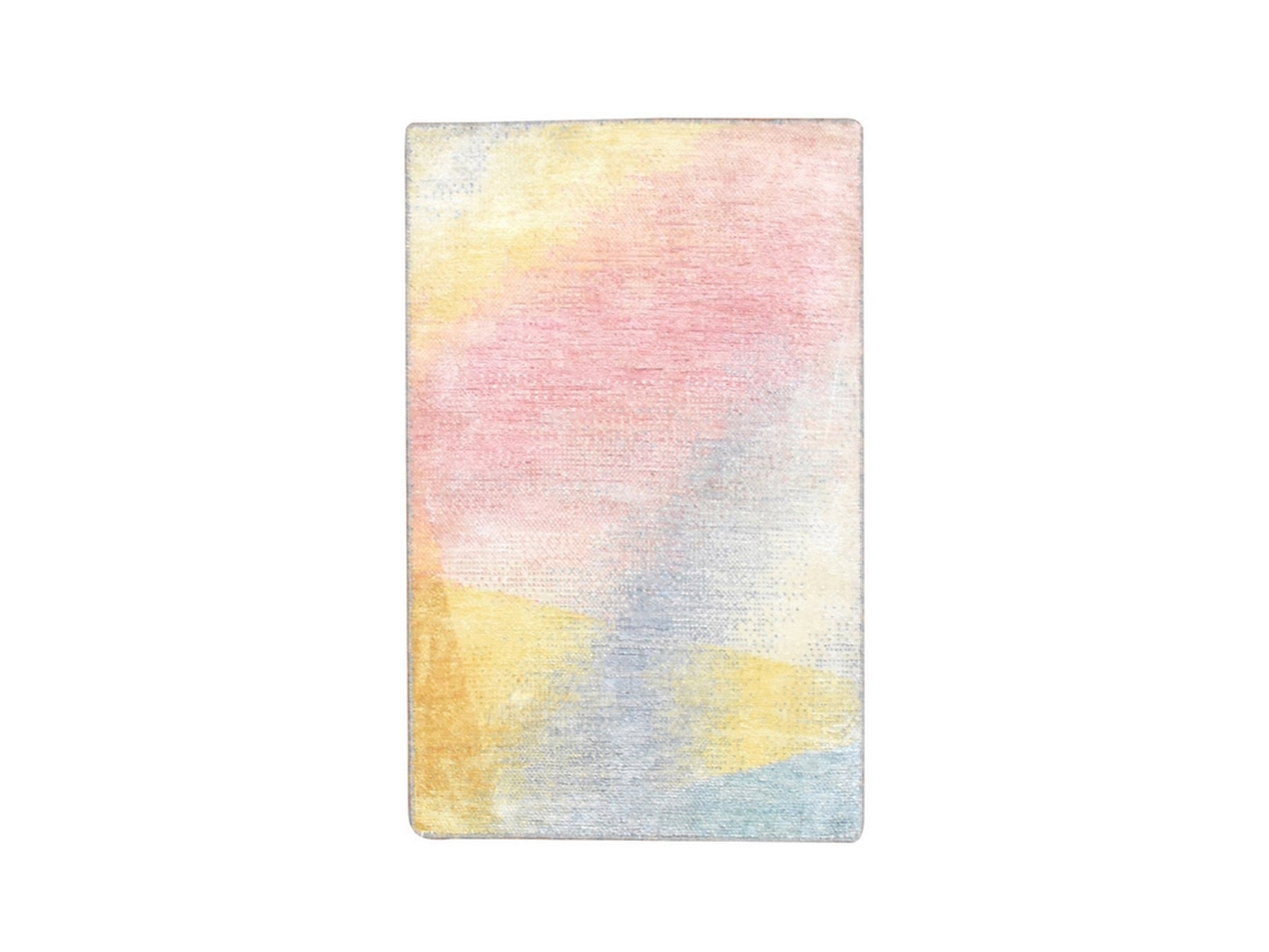 Modern / Contemporary hand-knotted wool/silk rug in Pink, 1'11" x 3'1" — SKU O075665