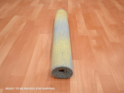 Modern / Contemporary hand-knotted wool/silk rug in Pink, 1'11" x 3'1" — SKU O075665 (view 5)