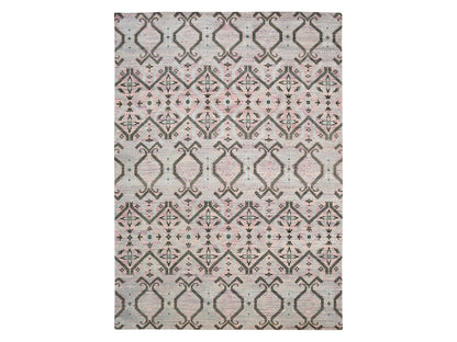 Tribal & Geometric hand-knotted wool/silk rug in Purple, 10' x 14'2" — SKU O075676