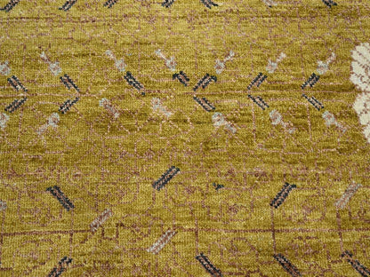 Transitional hand-knotted wool rug in Yellow & Gray, 9'1" x 12'1" — SKU O075692 (view 8)