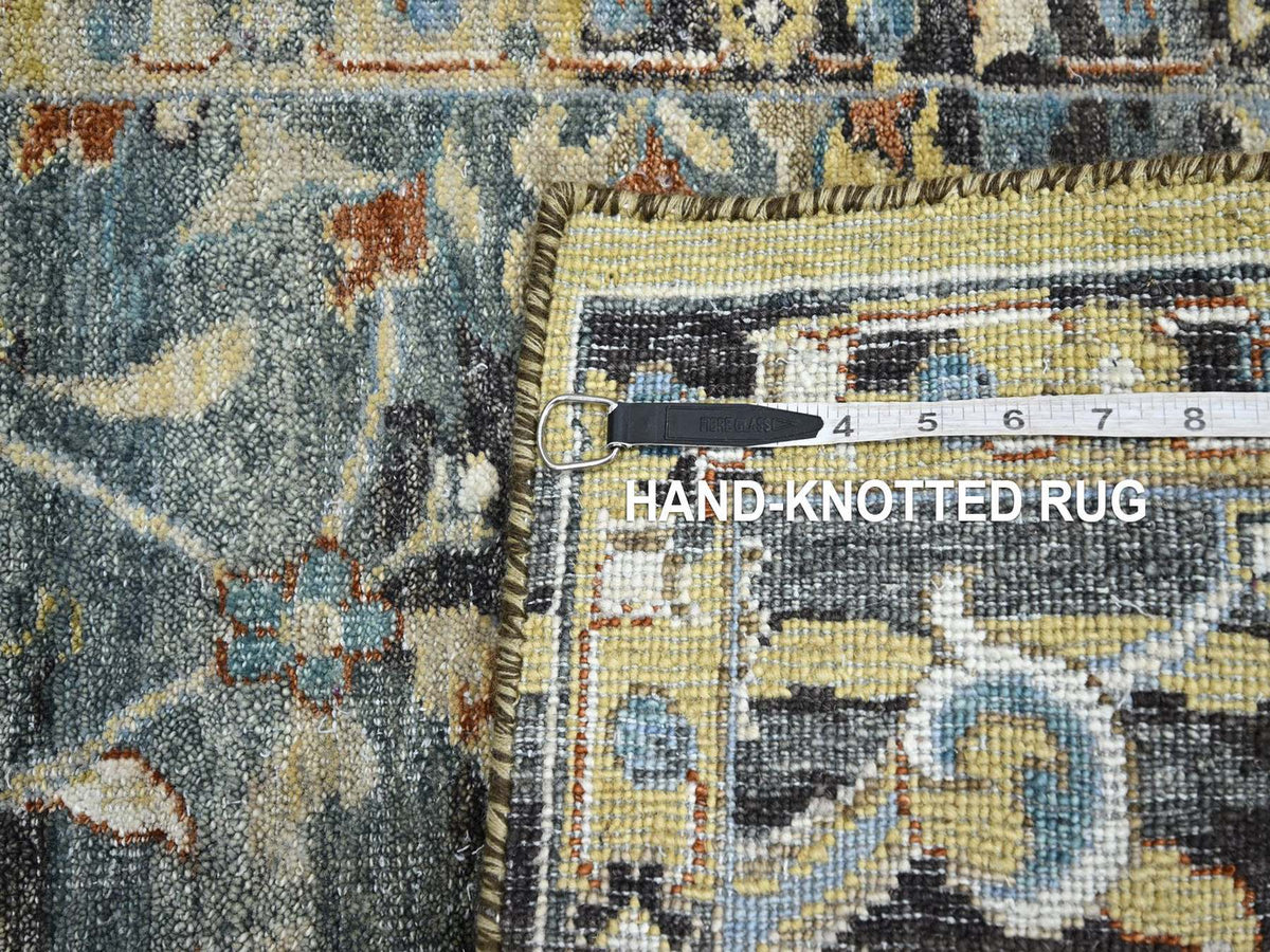 Transitional hand-knotted wool rug in Yellow, 2' x 3'3" — SKU O075697 (view 4)