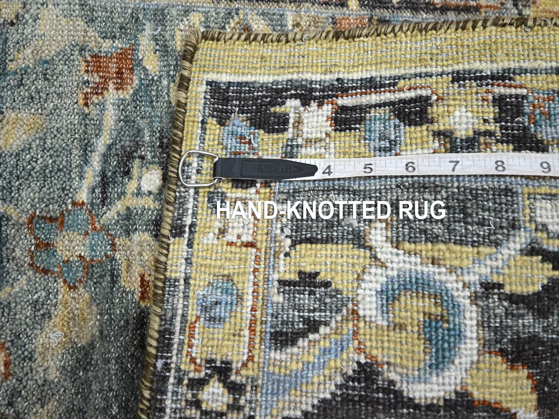 Transitional hand-knotted wool rug in Yellow, 2' x 3'3" — SKU O075699 (view 4)