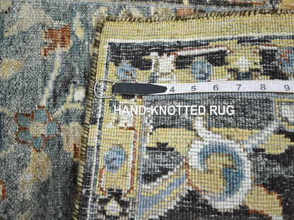 Transitional hand-knotted wool rug in Yellow, 2' x 3'3" — SKU O075699 (view 4)