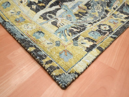 Brown 9'0" x 12'2" Transitional Hand knotted Wool Rug - Sku: O075724