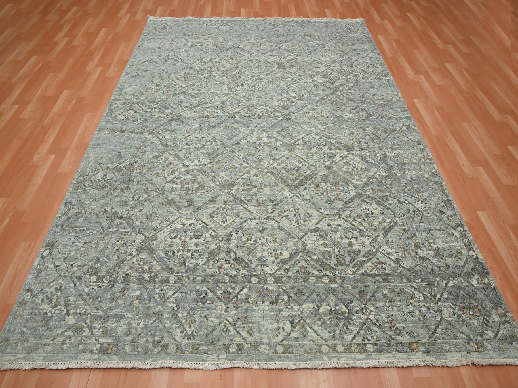 Oushak hand-knotted wool rug in Gray, 7'10" x 9'11" — SKU O075735 (view 2)