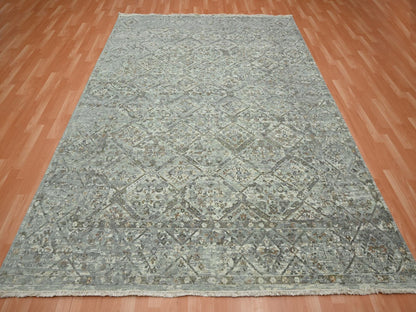 Oushak hand-knotted wool rug in Gray, 7'10" x 9'11" — SKU O075735 (view 2)