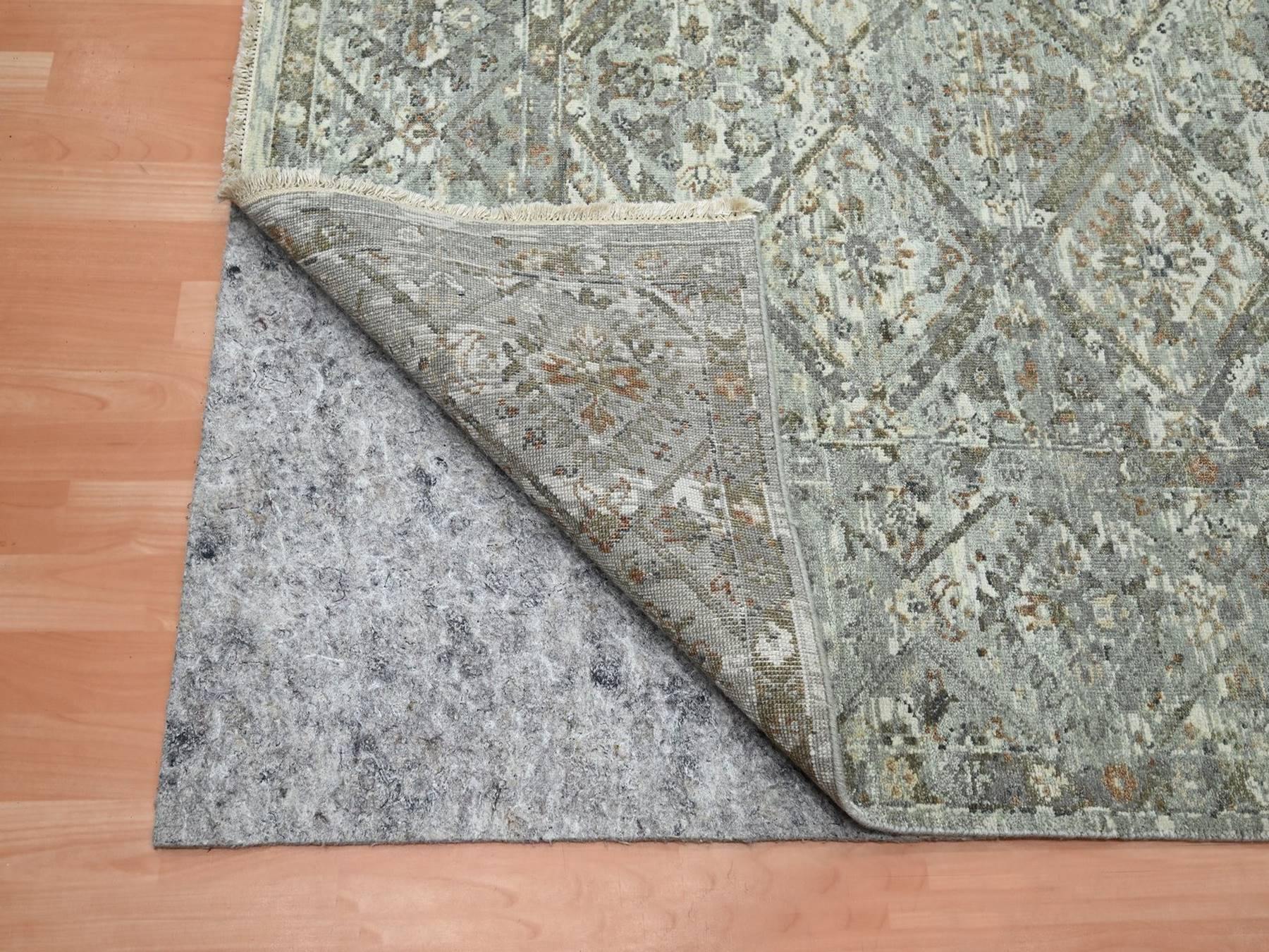 Oushak hand-knotted wool rug in Gray, 7'10" x 9'11" — SKU O075735 (view 4)