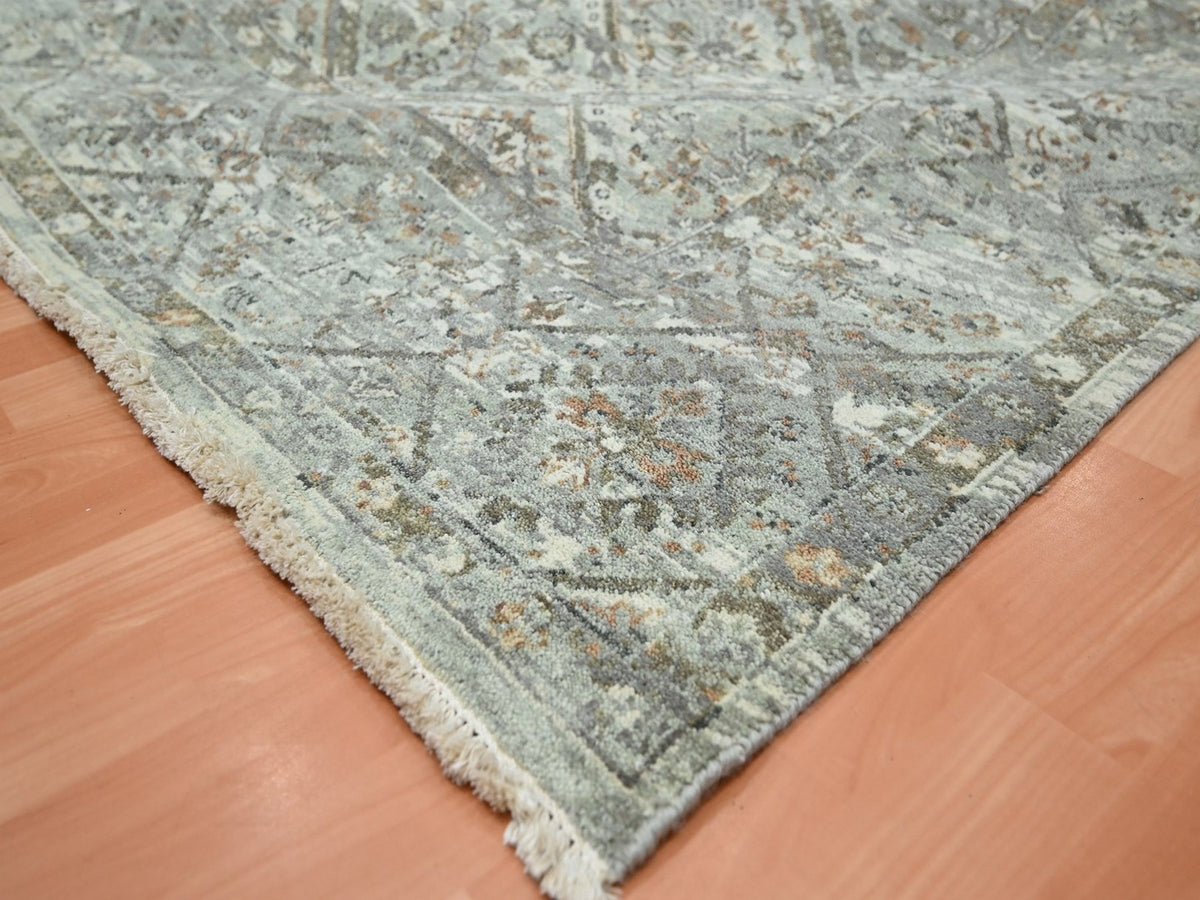 Oushak hand-knotted wool rug in Gray, 7'10" x 9'11" — SKU O075735 (view 6)