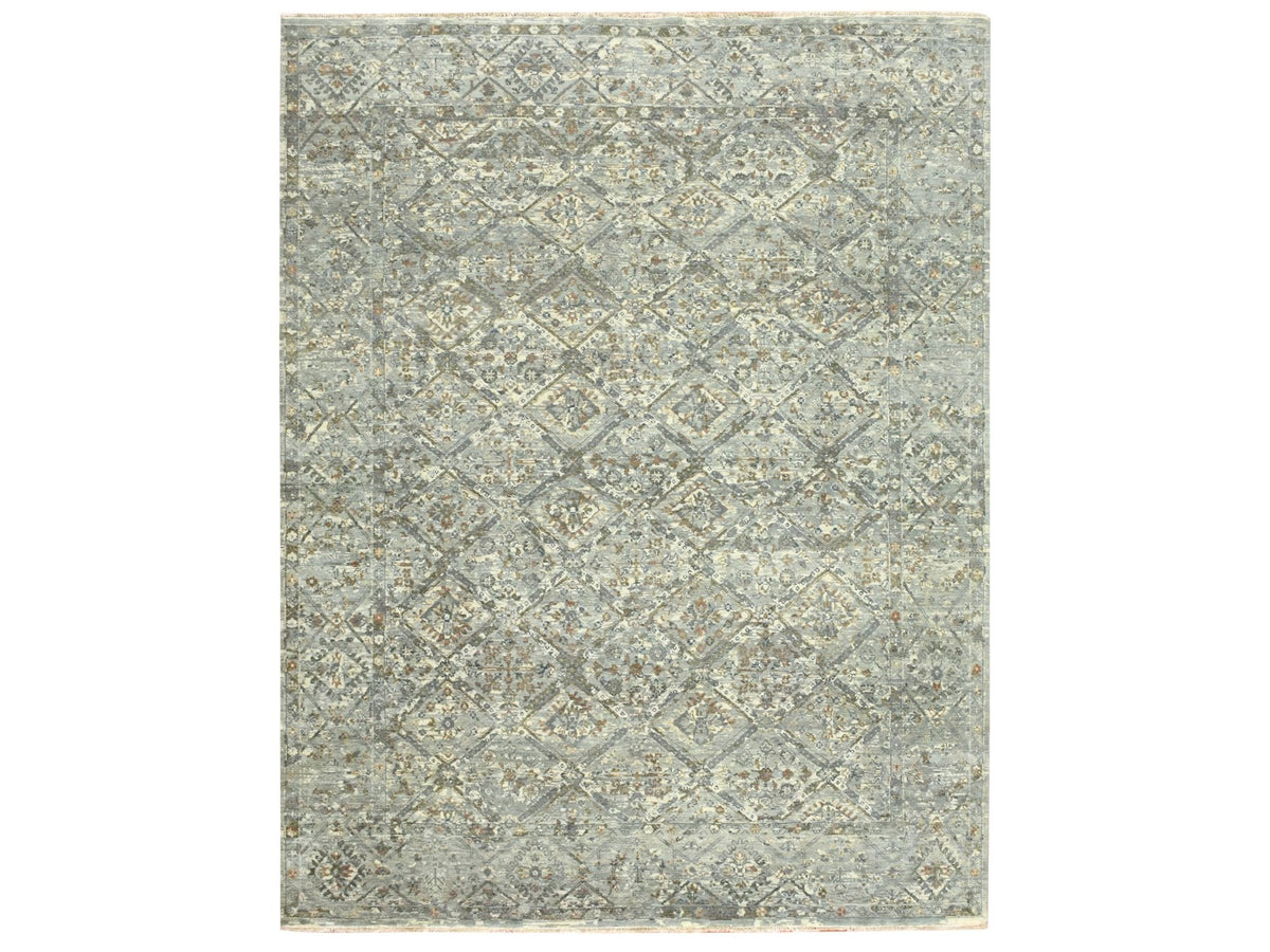 Oushak hand-knotted wool rug in Gray, 7'9" x 10'1" — SKU O075736