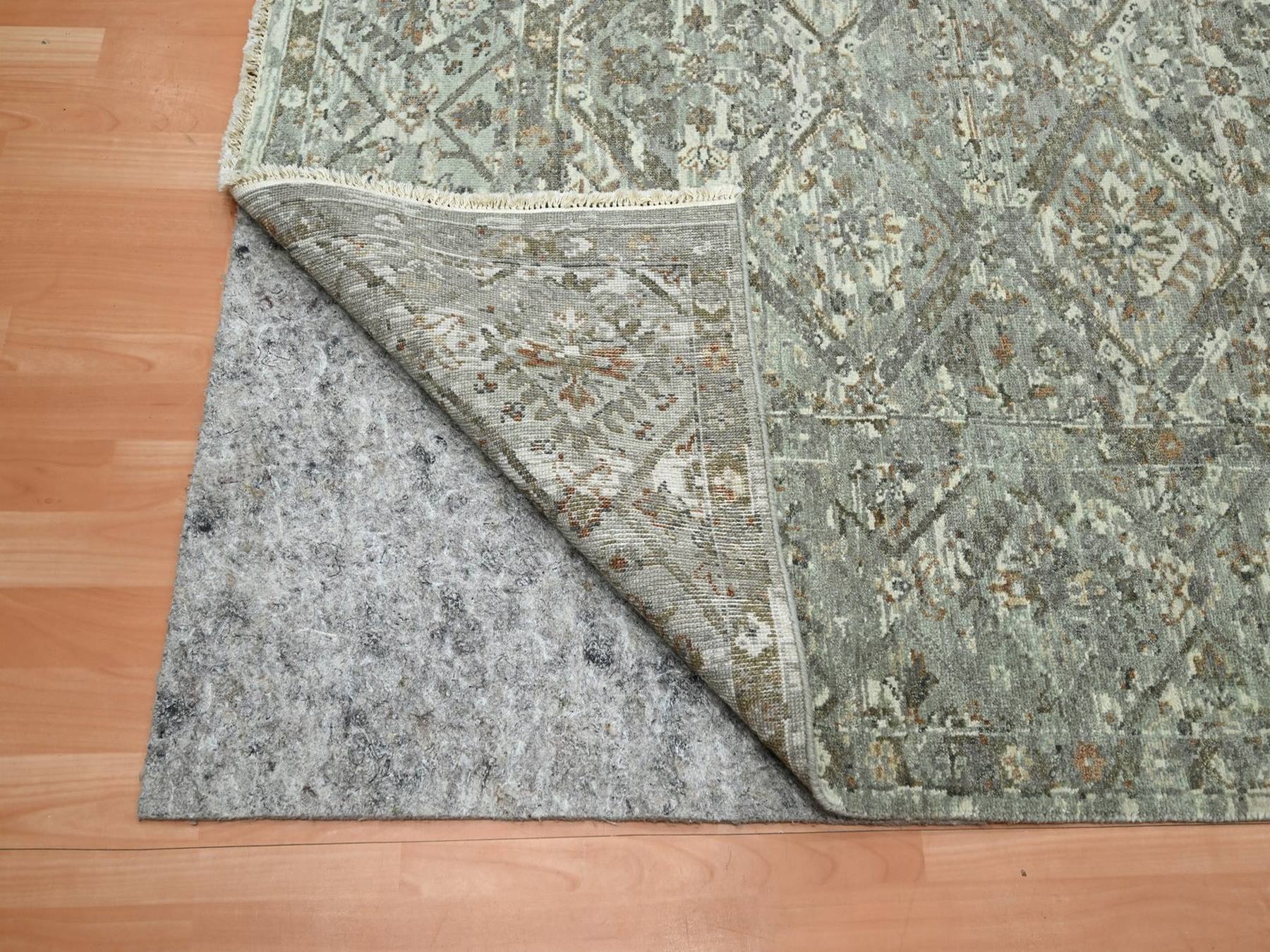 Oushak hand-knotted wool rug in Gray, 7'9" x 10'1" — SKU O075736 (view 4)
